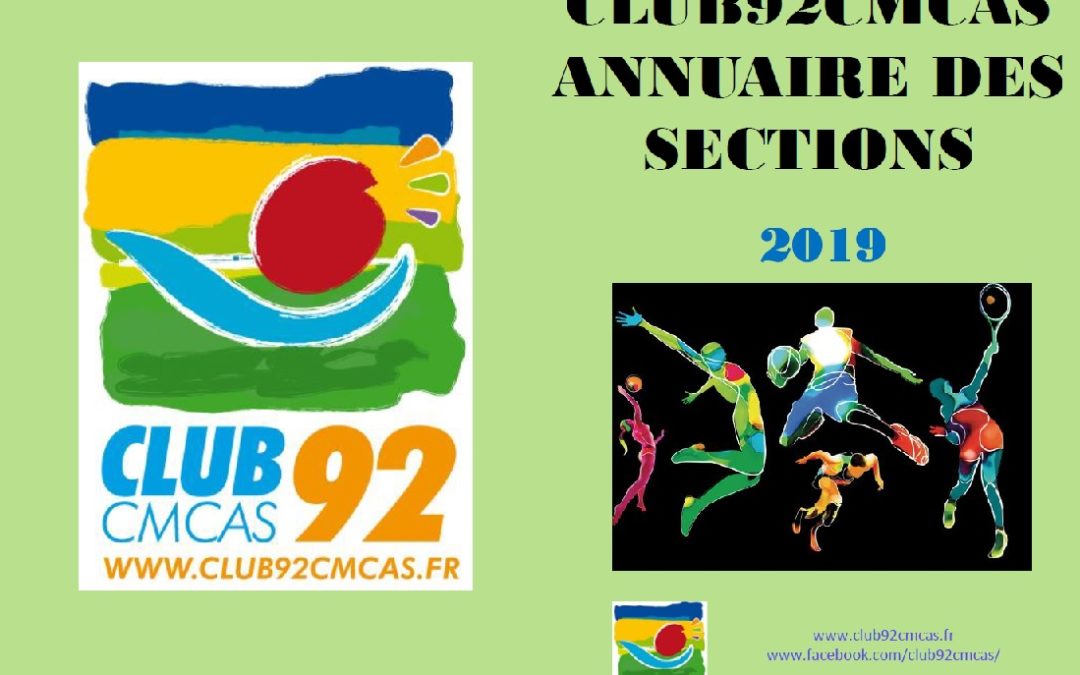 Club92Cmcas Annuaire des activités 2019