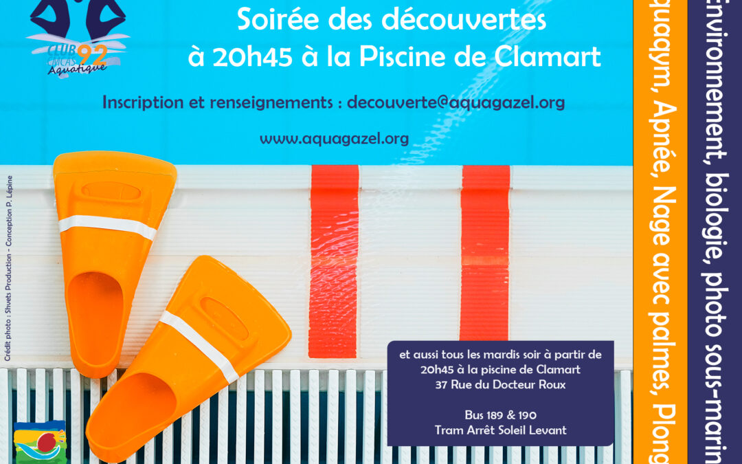 Aquagym, Apnée et Plongée sous-marine : Soirée Découvertes le 19 septembre 2023 à la piscine de Clamart